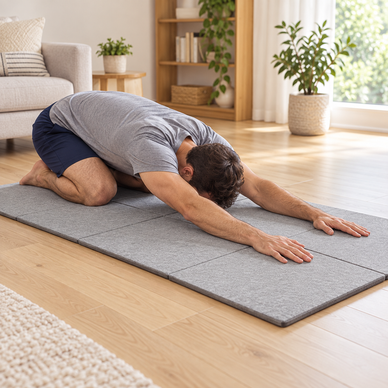 folding mat back stretch